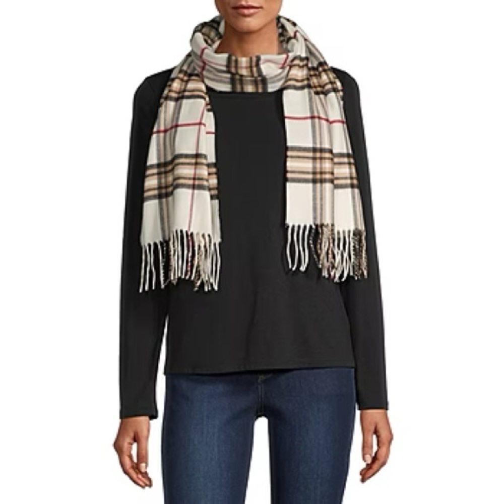 V. FRAAS Cashmink Plaid Scarf
